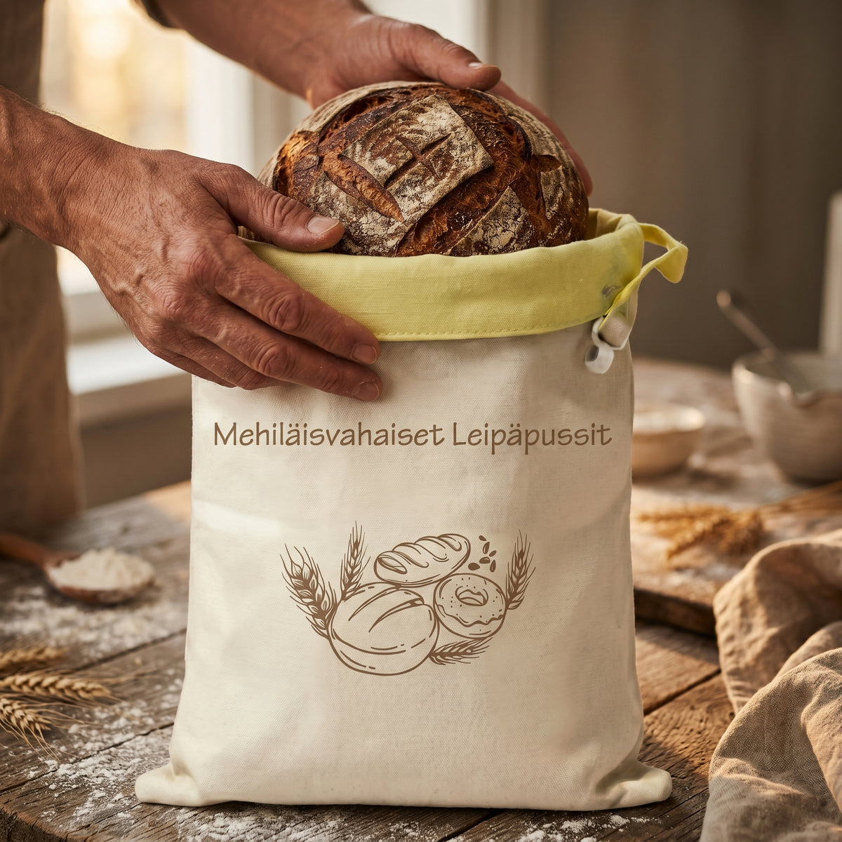 PRACTS Mehiläisvahaiset Leipäpussit